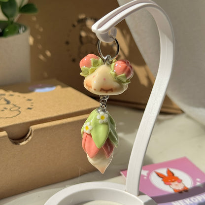 (Pre-Order) BLOSSOM BUD FOX KEYCHAIN / PHONE CHARM